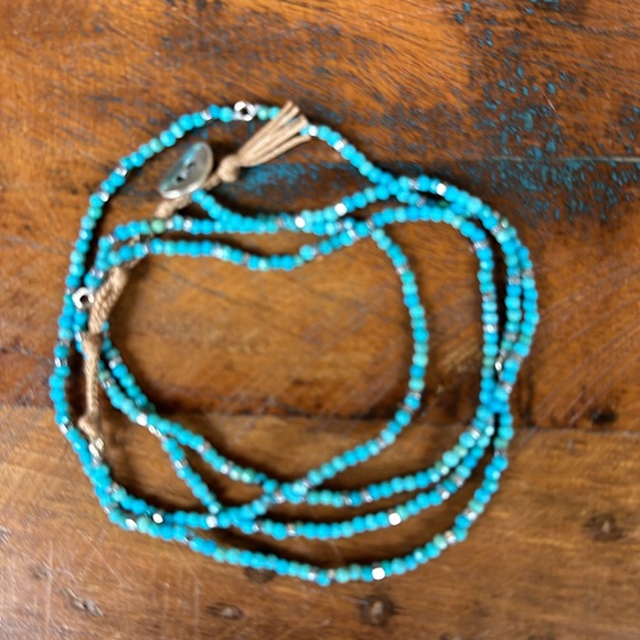 Twist and Turn Turquoise Wrap Necklace AND Bracelet by Chan Luu. Sundance - Picture 11 of 12